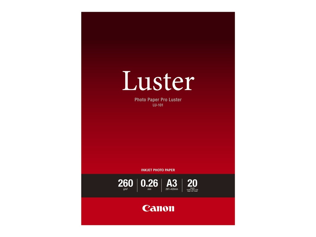 Canon Photo Paper Pro Luster LU-101 - Glanz - 260 Mikron - A3 (297 x 420 mm)