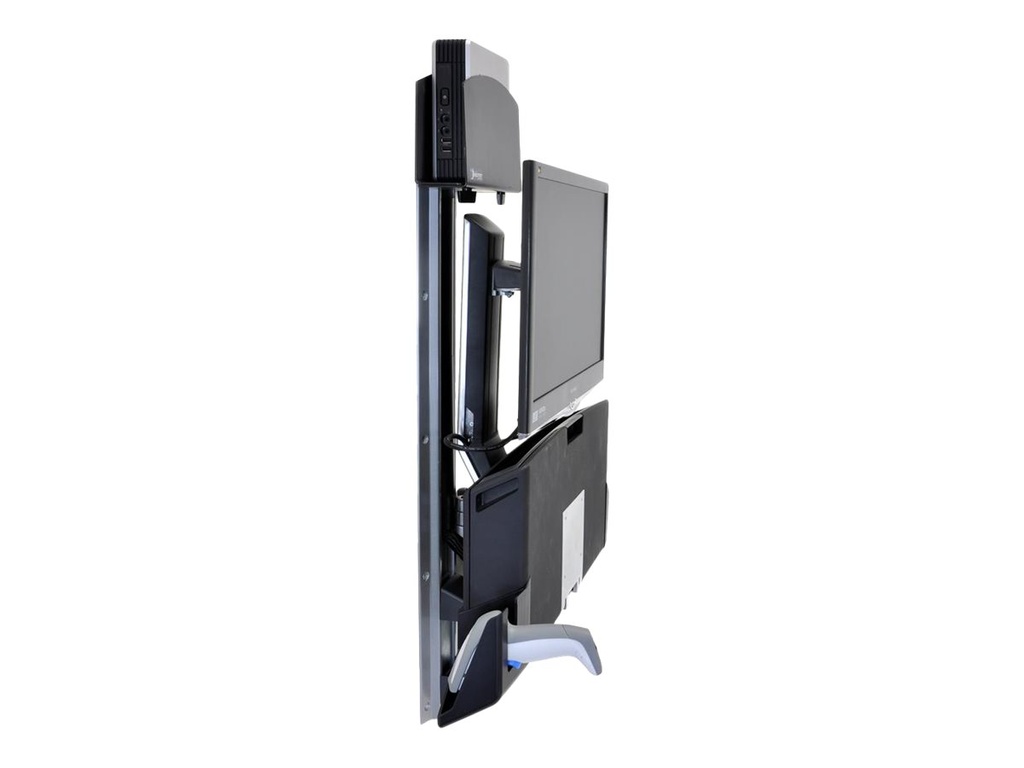 Ergotron Sit-Stand Combo Extender - Montagekomponente (Verlängerungsarm, Wandschienenhalterung, Armabdeckung, Befestigungsmaterialien)