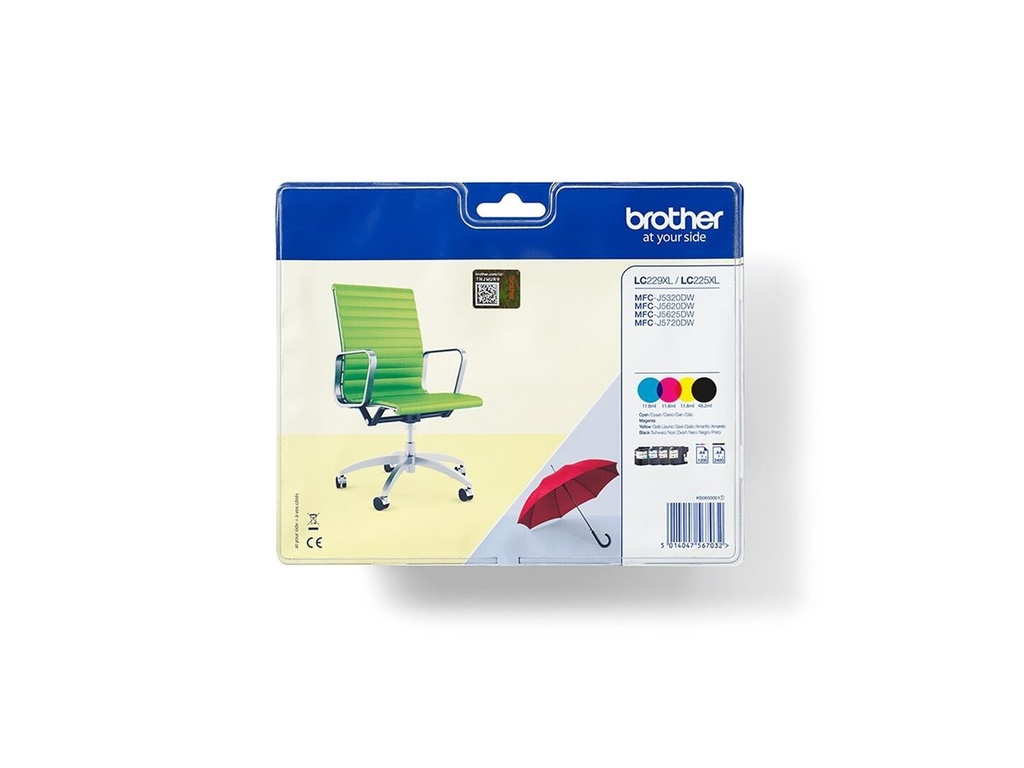 Brother LC229XL Value-Pack - 4er-Pack - Schwarz, Gelb, Cyan, Magenta