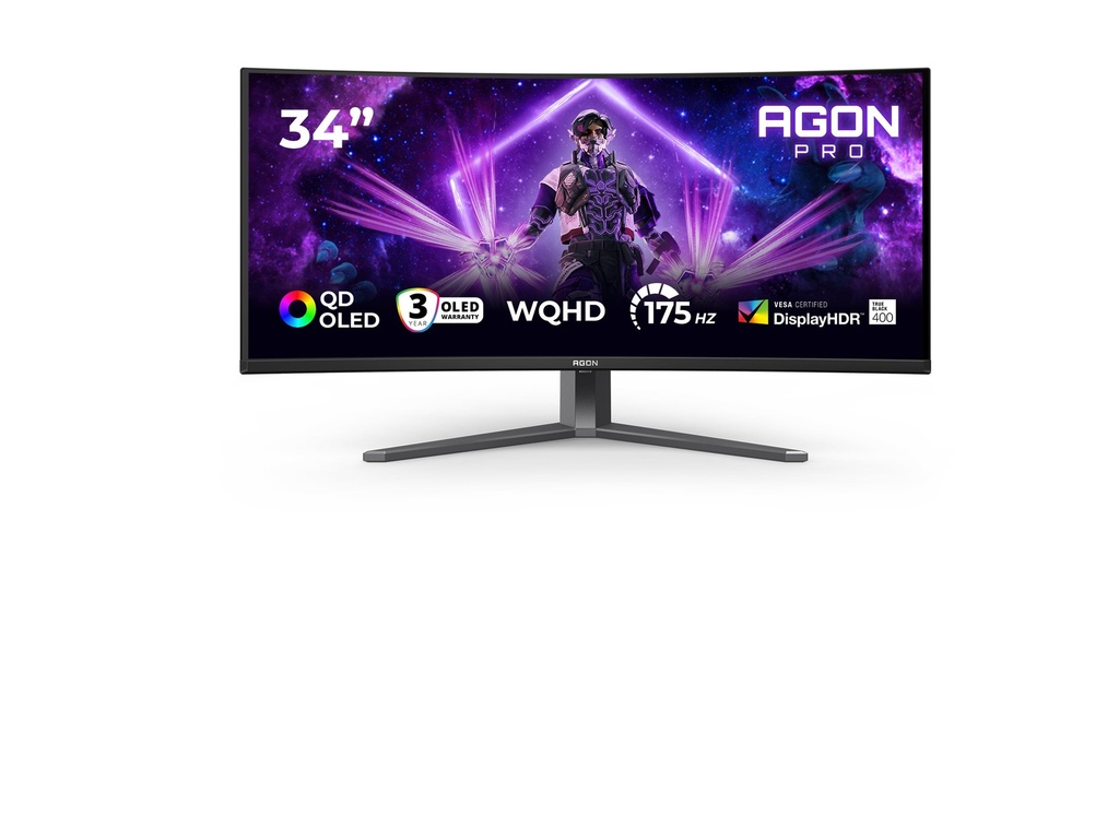 AOC AGON PRO AG346UCD - OLED-Monitor - Gaming - gebogen - 86.36 cm (34")