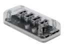 Delock Externer USB 3.0 Hub mit 4 Ports transparent