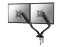 Neomounts NM-D500D - Befestigungskit - Voll beweglich - für 2 LCD-Displays - Schwarz - Bildschirmgröße: 25.4-68.6 cm (10"-27")