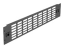 Delock Rackpaneel - mit Lüftungsschlitzen - Schwarz - 2U - 48.2 cm (19")