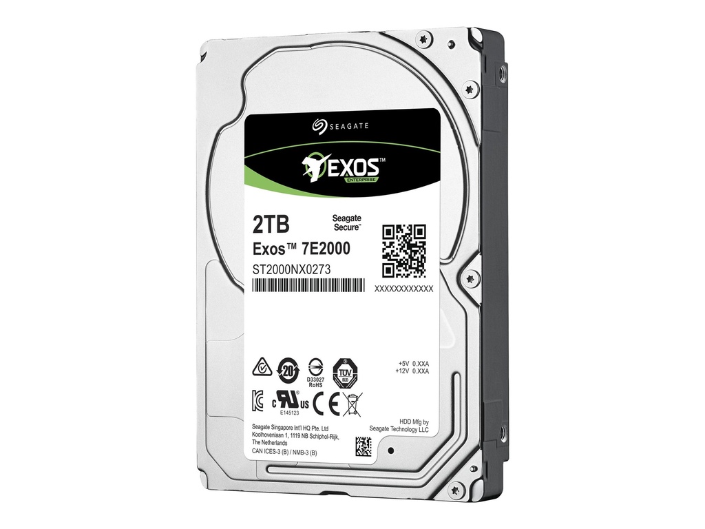 Seagate Exos 7E2000 ST2000NX0273 - Festplatte - 2 TB - intern - 2.5" SFF (6.4 cm SFF)