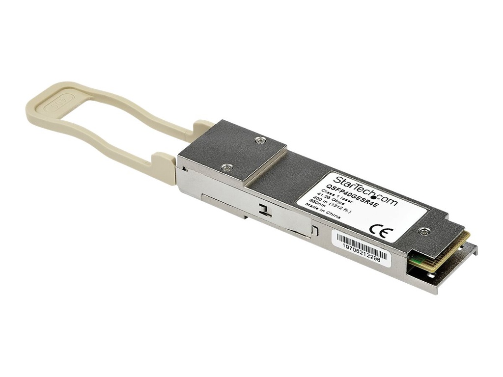 StarTech.com JG325A-ST Transceiver Modul (QSFP Module, 40GBase-SR4 HP kompatibel, Glasfaser, 850nm, MPO Multimode mit DDM)