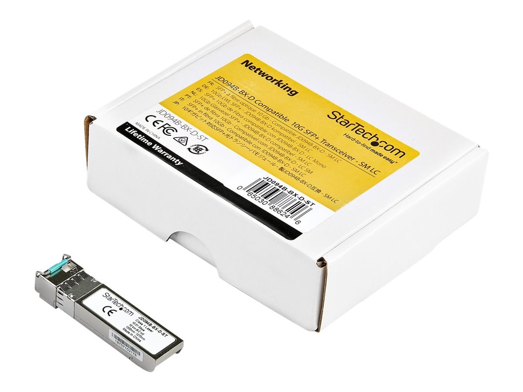 StarTech.com Startech JD094B-BX-D-ST Transceiver Modul (HP JD094B-BX-D kompatibel, SFP+ , 10 Gbit/s, 10 km, Single Mode, 10GBase-BX Downstream)