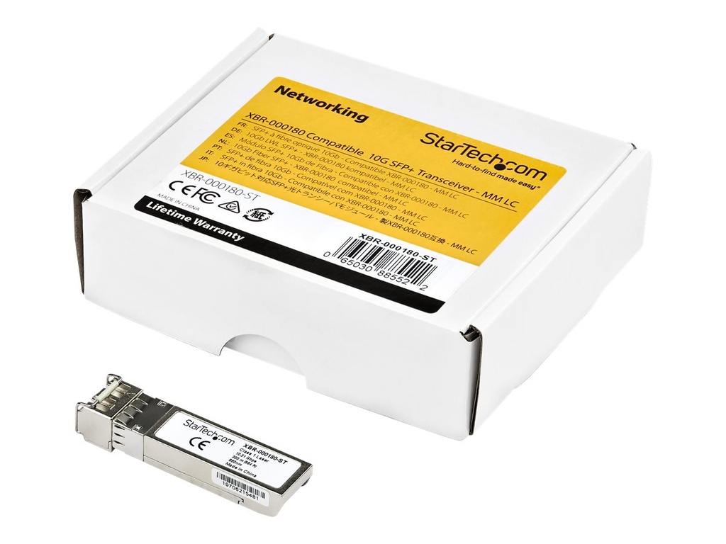 StarTech.com SFP-10GBASE-LR-ST Transceiver Modul (SFP+ Module, 10GBase-LR Cisco kompatibel, Glasfaser, 1310nm, LC Single Mode mit DDM)