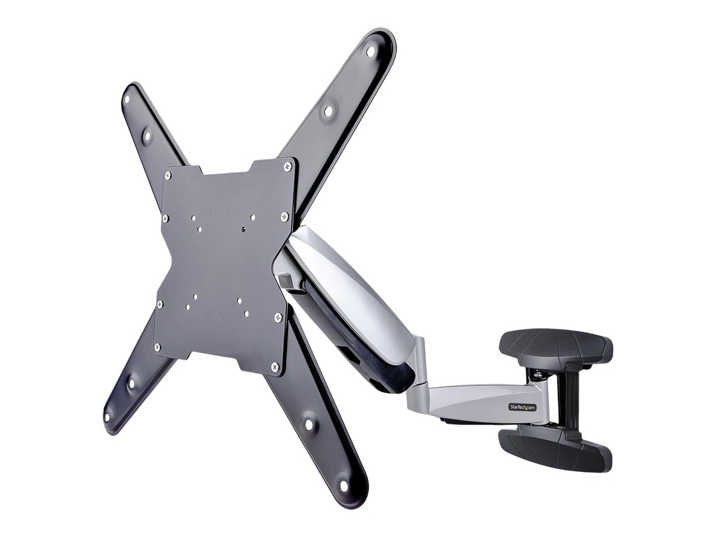 StarTech.com Höhenverstellbare TV Wandhalterung,  max.  23"-55" bis 30kg - Befestigungskit - für Flachbildschirm - TV-Montagehalterung - Aluminium, Stahl - Schwarz, Silber (23"-55")