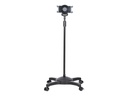 StarTech.com Mobiler Tablet Ständer mit Bremsrollen - Höhenverstellbar - Schwenkbares Ergonomischer Universeller Bodenständer mit Rollen für iPad/Tablets 7-11 Zoll - Trennbarer Halter (STNDTBLTMOB)