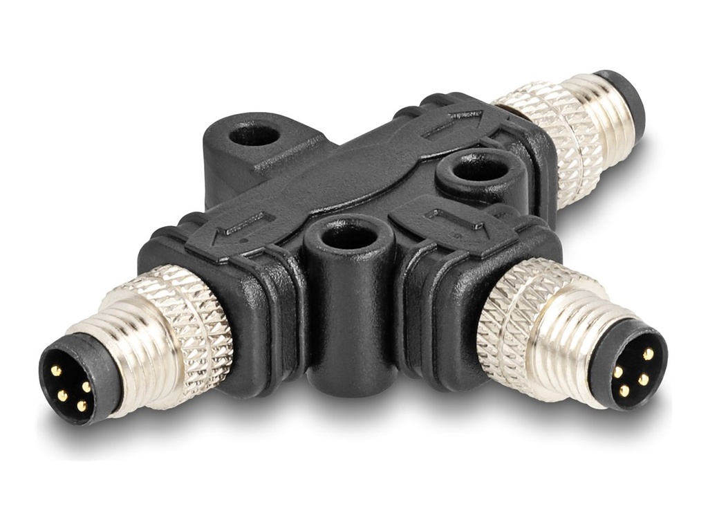 Delock Netzwerk-Splitter - 4-poliger M8 (M)