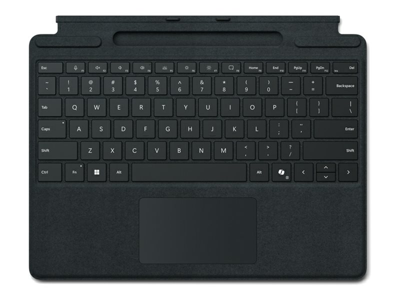 Microsoft Surface Pro Keyboard - Tastatur - mit Trackpad, Beschleunigungsmesser, Surface Slim Pen 2 Ablage- und Ladeschale - QWERTY - Niederlande - Schwarz - für Microsoft Surface Pro 8, Pro 8 for Business, Pro 9, Pro 9 for Business, Pro 10 for Business, Pro (11th Edition)