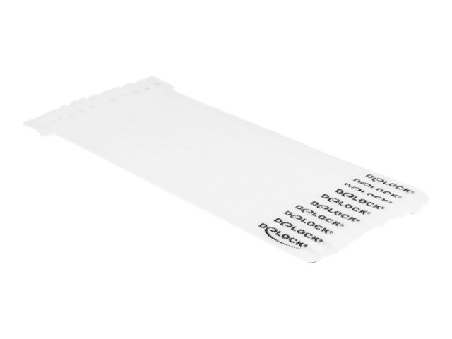 Delock Klett-Kabelbinder L 200 x B weiß 10 Stück
