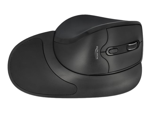Delock Ergonomic - Vertikale Maus - ergonomisch - Für Rechtshänder - optisch - 5 Tasten - kabellos - 2.4 GHz - kabelloser Empfänger (USB)