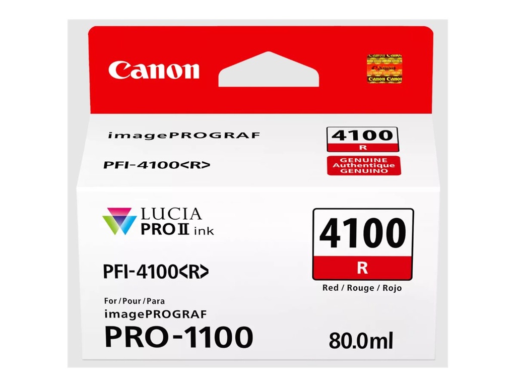 Canon PFI-4100 R - 80 ml - Rot - original - hängende Box