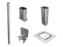 Elo Touch Solutions Elo Wallaby Pro Self-Service - Befestigungskit (2 Stangen, Stangenkopplung, untere Pfostenhalterung, obere Pfostenhalterung, Rosettenplatte)