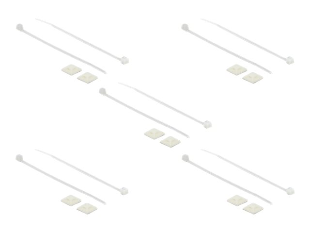 Delock Kabelbinderhalterung - weiß