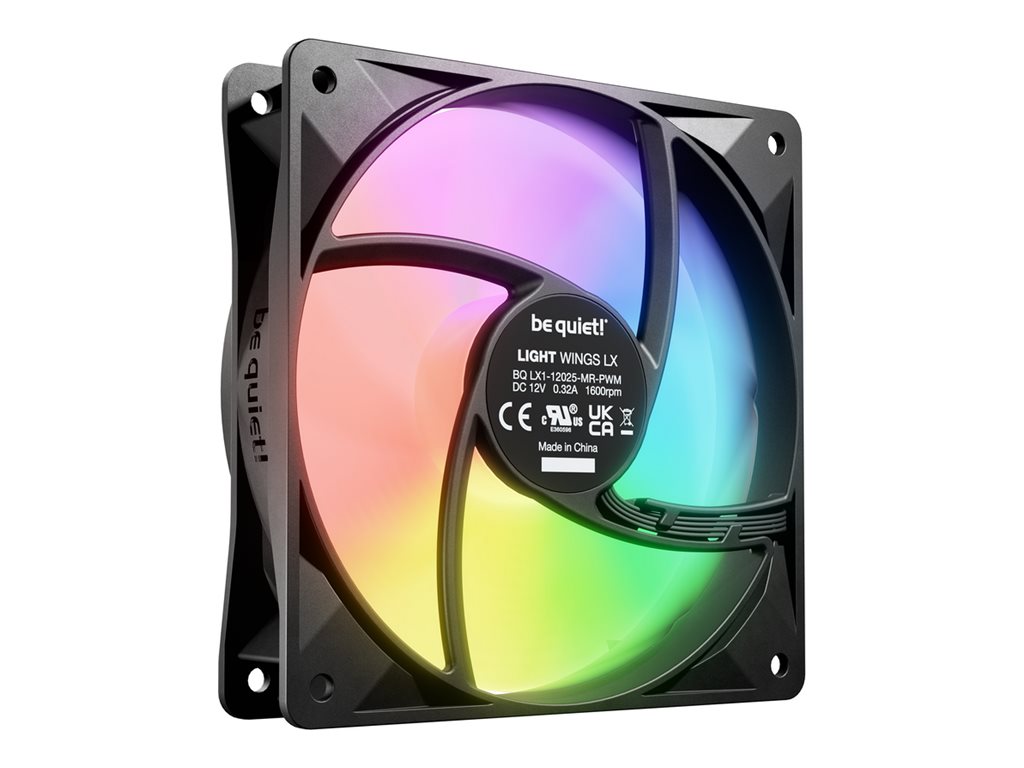 [BL121] Be Quiet! Light Wings LX - Gehäuselüfter - PWM - 120 mm - Schwarz (Packung mit 3)