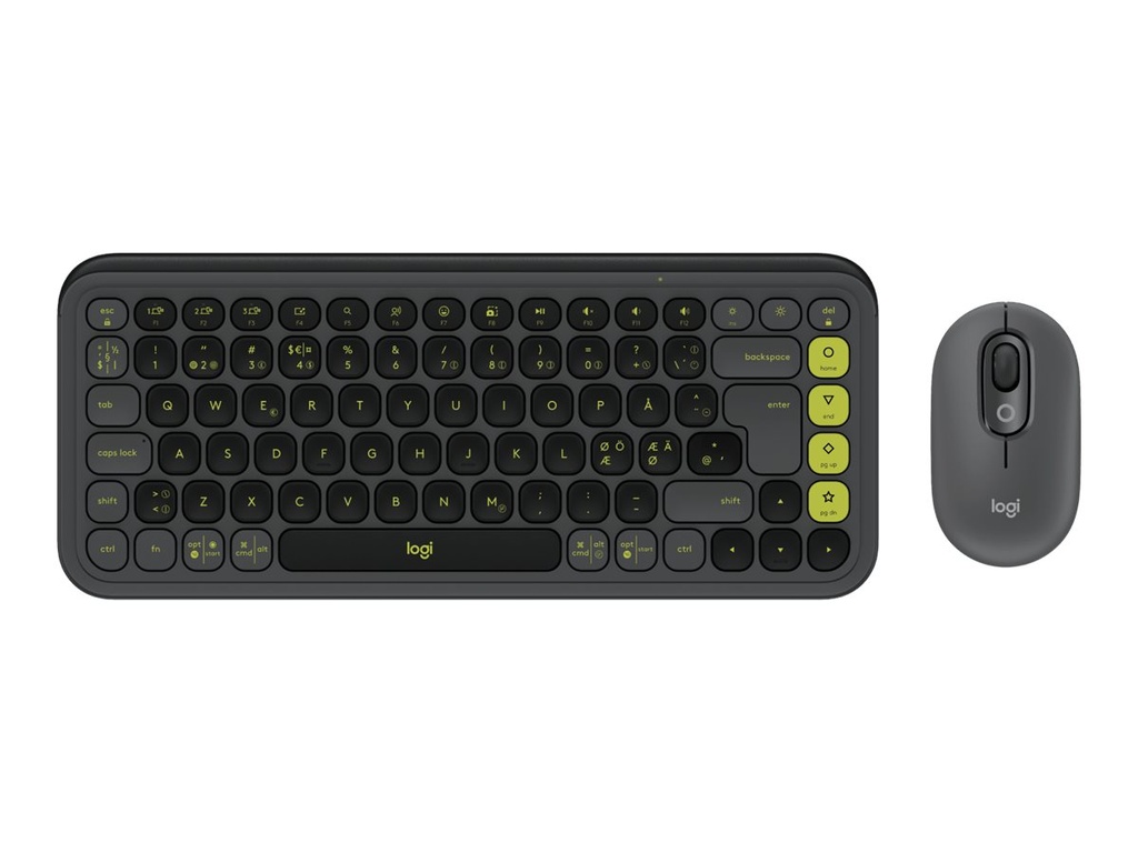 Logitech POP Icon Combo - Tastatur-und-Maus-Set - kabellos - Bluetooth LE - QWERTY - Nordisch (Dänisch/Finnisch/Norwegisch/Schwedisch)