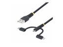 StarTech.com StarTech 3.3ft USB Multi Charging Cable, Lightning/Micro-USB/Type-C