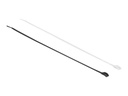 Delock Kabelbinder - mit flachem Kopf - 15 cm - Schwarz, durchsichtig (Packung mit 100)