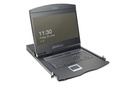 DIGITUS 19" LCD KVM Konsole, 8-Port VGA, schweizer Tastatur