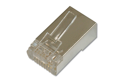 DIGITUS Modularstecker für Rundkabel, Pass through Stecker