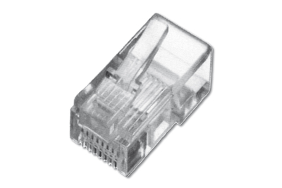 DIGITUS Modularstecker für Rundkabel, Pass through Stecker