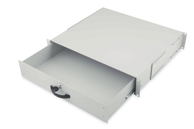 DIGITUS Abschließbare Schublade für 482,6 mm (19") Netzwerk- und Serverschränke, 2HE