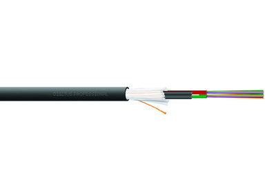 DIGITUS Verlegekabel Innen/Außen A/I-DQ (ZN) BH 50/125µ OM4, 24 Fasern, BauPVO Dca, LSZH-1