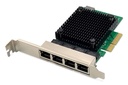 DIGITUS 4 Port 2,5 Gigabit Ethernet Netzwerkkarte, RJ45, PCI Express, Realtek Chipsatz
