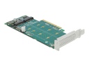 Delock PCI Express x8 Card to 2 x internal NVMe M.2 Key M