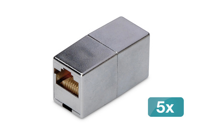 DIGITUS CAT 5e, Klasse D, RJ45 Modulare Kupplung - 5 Stk.