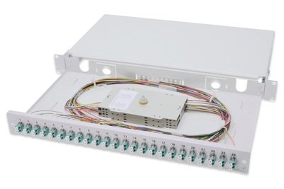 DIGITUS LWL Spleißbox, bestückt, LC, OM3