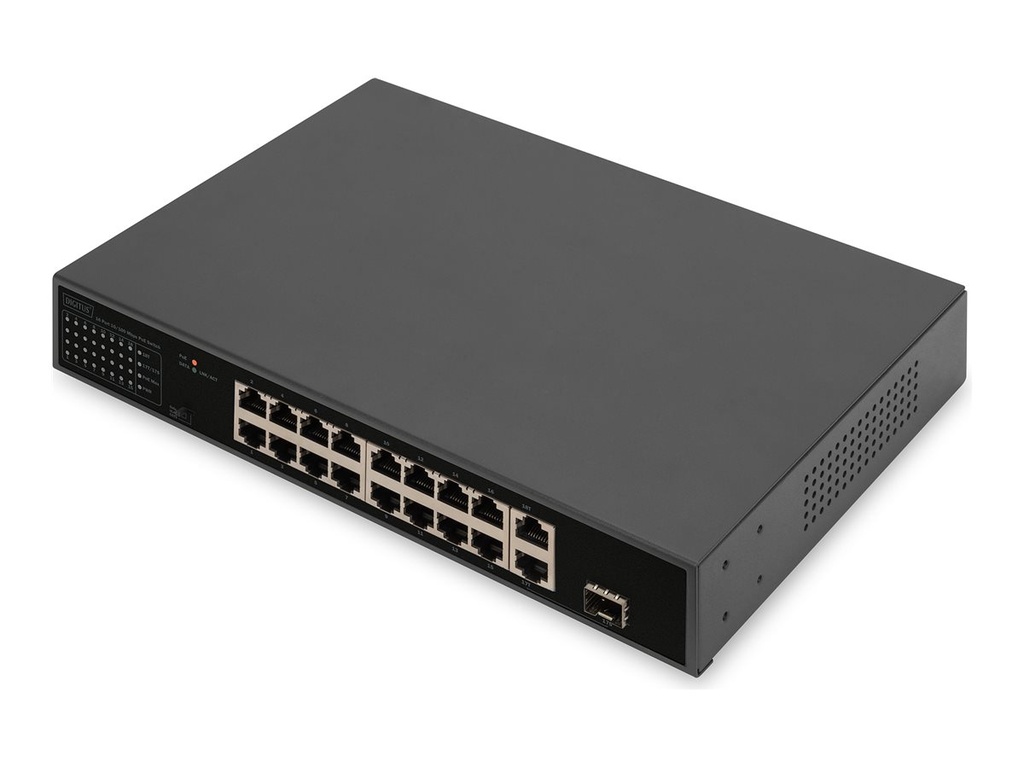 DIGITUS Switch - unmanaged - 16 x 10/100 (PoE)