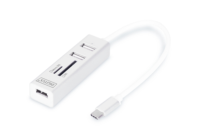 DIGITUS USB Typ-C OTG 3-Port Hub + Kartenleser