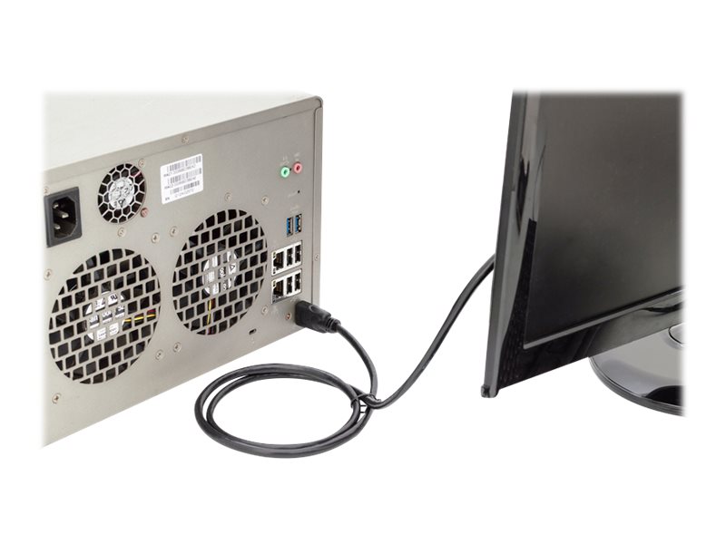 DIGITUS Premium Hochgeschwindigkeit - HDMI-Kabel mit Ethernet - HDMI männlich zu HDMI männlich - 5 m - Schwarz - Audio Return Channel (ARC)