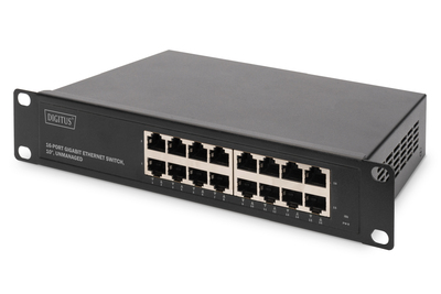 DIGITUS 10" Gigabit 16-Port Unmanaged Switch