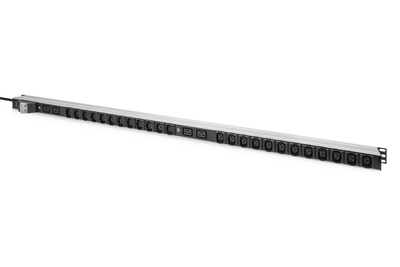 DIGITUS Basis IT PDU, 1-phasig 32A, 24 x C13, 4 x C19, 3 m Zuleitung, IEC 60309 32 A Stecker