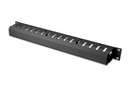 DIGITUS Kabelführungspanel mit abnehmbarer Blende für 483 mm (19)-Schränke, 1HE