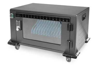 DIGITUS Mobiler Ladeschrank für 16 Tablets bis 13 Zoll, USB-A