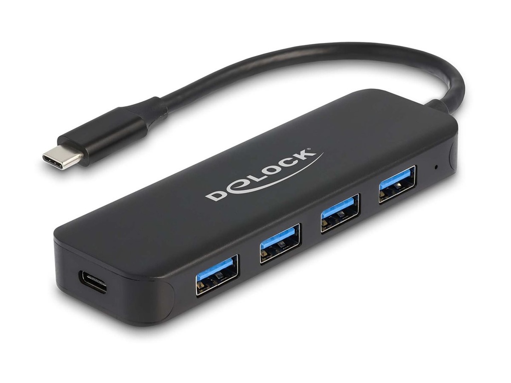 Delock Hub - 4 x USB 3.2 Gen 1 + 1 x USB-C (Spannungsversorgung)