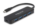 Delock Hub - 4 x USB 3.2 Gen 1 + 1 x USB-C (Spannungsversorgung)