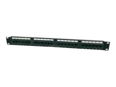 DIGITUS Professional DN-91616U - Patch Panel - CAT 6 - UTP - RJ-45 X 16 - Schwarz, RAL 9005 - 1U - 48.3 cm (19")