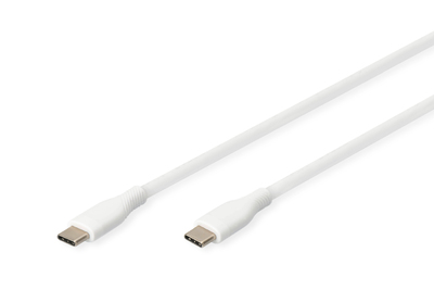 DIGITUS USB-C Silikon Anschlusskabel, 0,5m, weiß