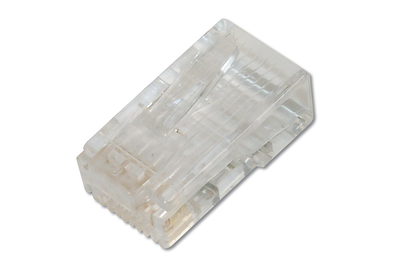 [AK-219602] DIGITUS CAT 6 Modular Stecker für Rundkabel, ungeschirmt, Pass through Stecker