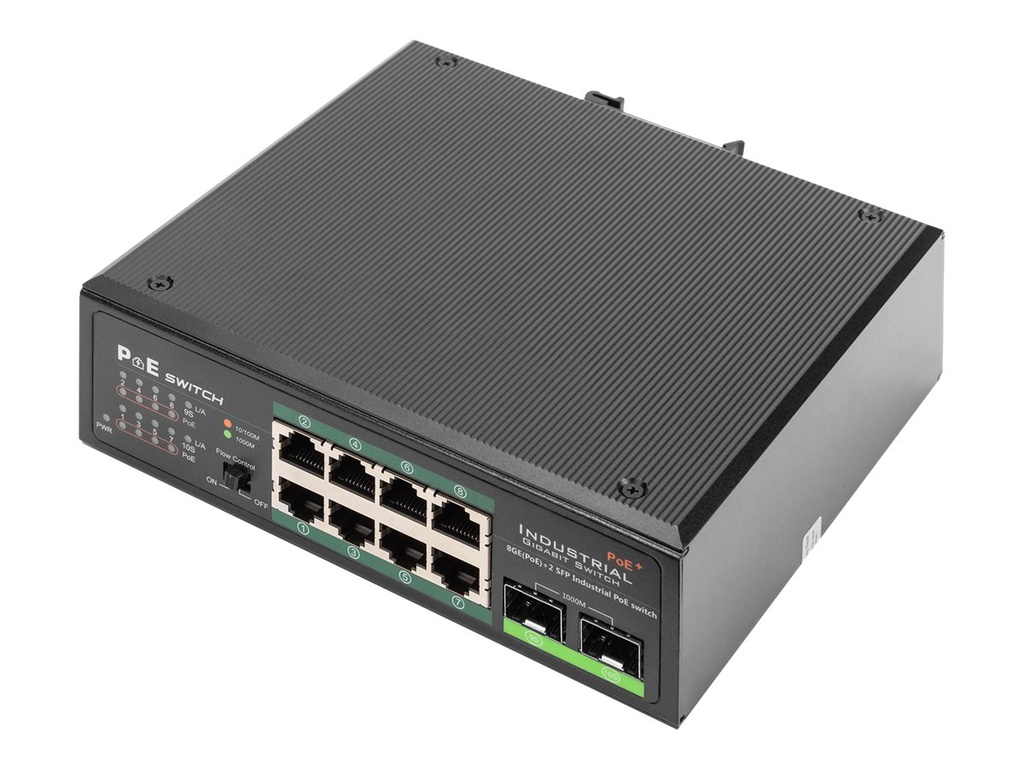 DIGITUS DN-651110 - Switch - unmanaged - 8 x 10/100/1000 (PoE+)