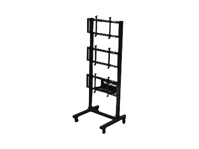 Peerless AV SmartMount DS-C560-1X3 - Wagen - für 3 LCD-/Plasma-Konsolen - Aluminium - Schwarz - Bildschirmgröße: 116.8-152.4 cm (46"-60")