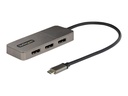 StarTech.com USB-C to Triple DisplayPort 1.4 MST Hub, 4K 60Hz, 1ft (30cm)