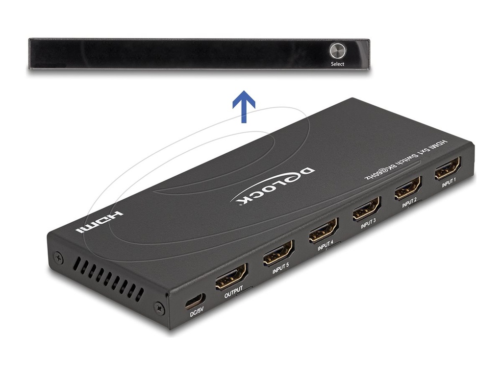 Delock Video/Audio-Schalter - 1 x HDMI output