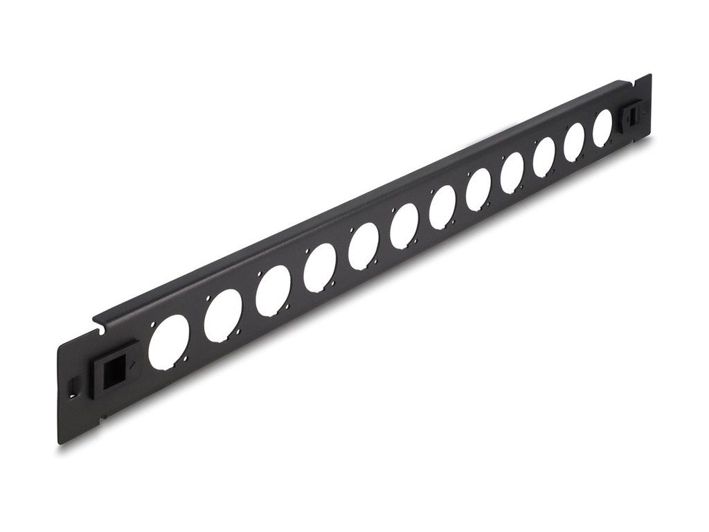 Delock Patchpanel (Blindblech) - D-Typ - Rack montierbar - Schwarz - 1U - 48.3 cm (19")